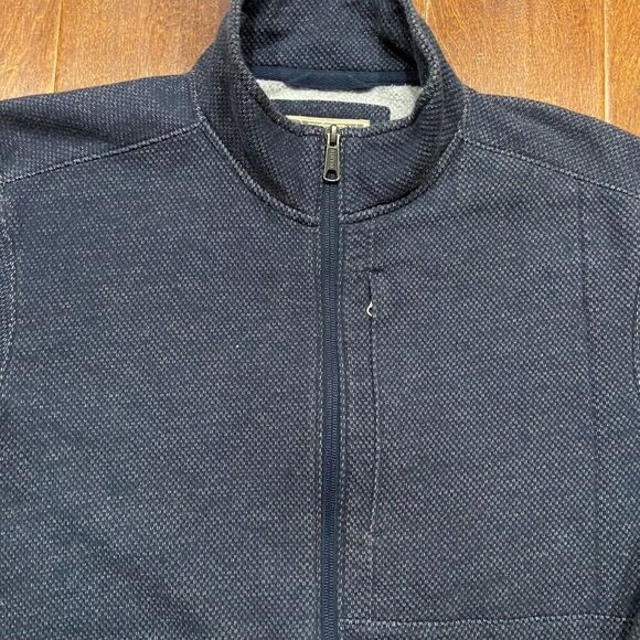 Duluth Trading Co Full Zip Navy Blue Outdoors Sweatshirt Cotton Blend Men's M - Picture 2 of 8
